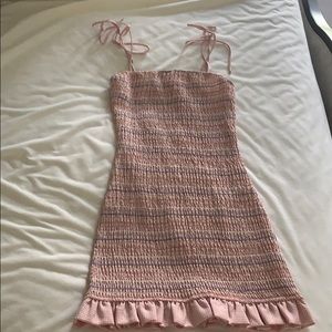 Storia Dresses - Pink Ruched Mini Dress Storia Dresses - Pink Ruched Mini Dress